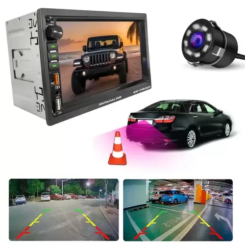 Double Teyp 7 İnç 4x65 Watt Mirrorlink Dual Usb Tf Aux 7 Renk Ekran ES-P5001