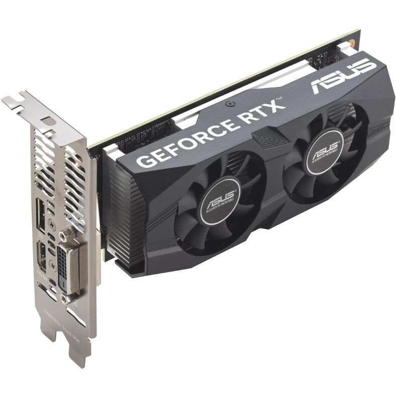 ASUS RTX3050-O6G-LP-BRK RTX3050 6GB GDDR6 128Bit DVI/DP/HDMI PCI-E 4.0