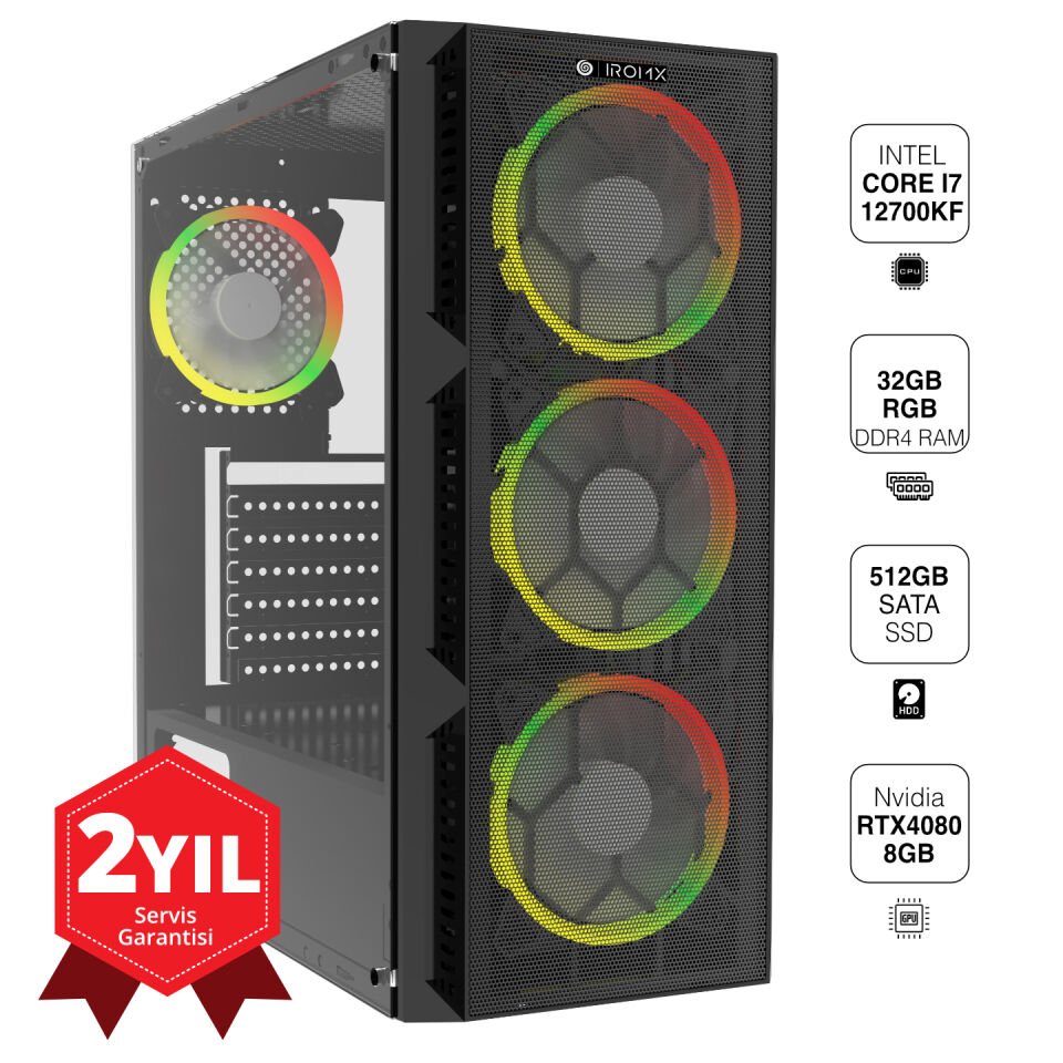 IROMX IRB65-701 I7-12700KF 32GB 1TB SSD 8GB RTX4060 KASA