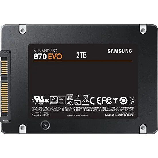 SAMSUNG MZ-77E2T0BW 2TB 560/530MB/s 7mm SATA 3.0 SSD 870 EVO