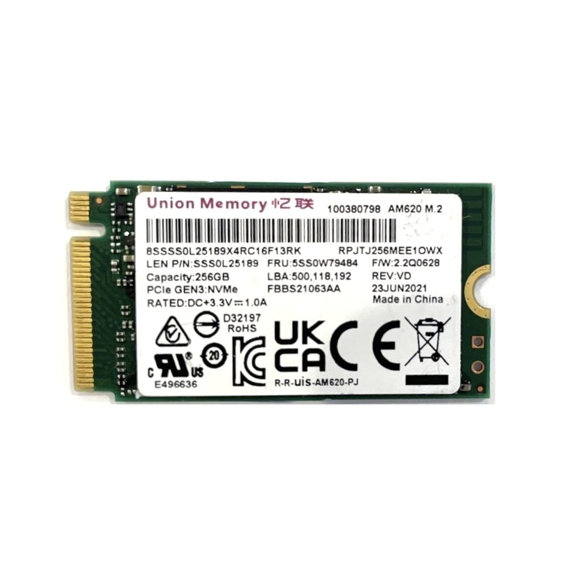 UNİON 256GB M.2 2242 PCIe NVME SSD