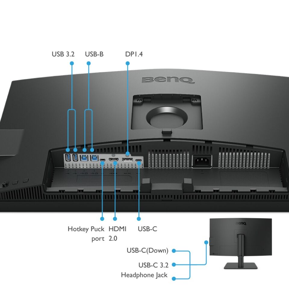BENQ PD2705U 27'' 5MS 4K HDR 3840x2160 DP/HDMI/TYPE-C PIVOT SRGB REC709 DUALVIEW TASARIM MONİTÖR