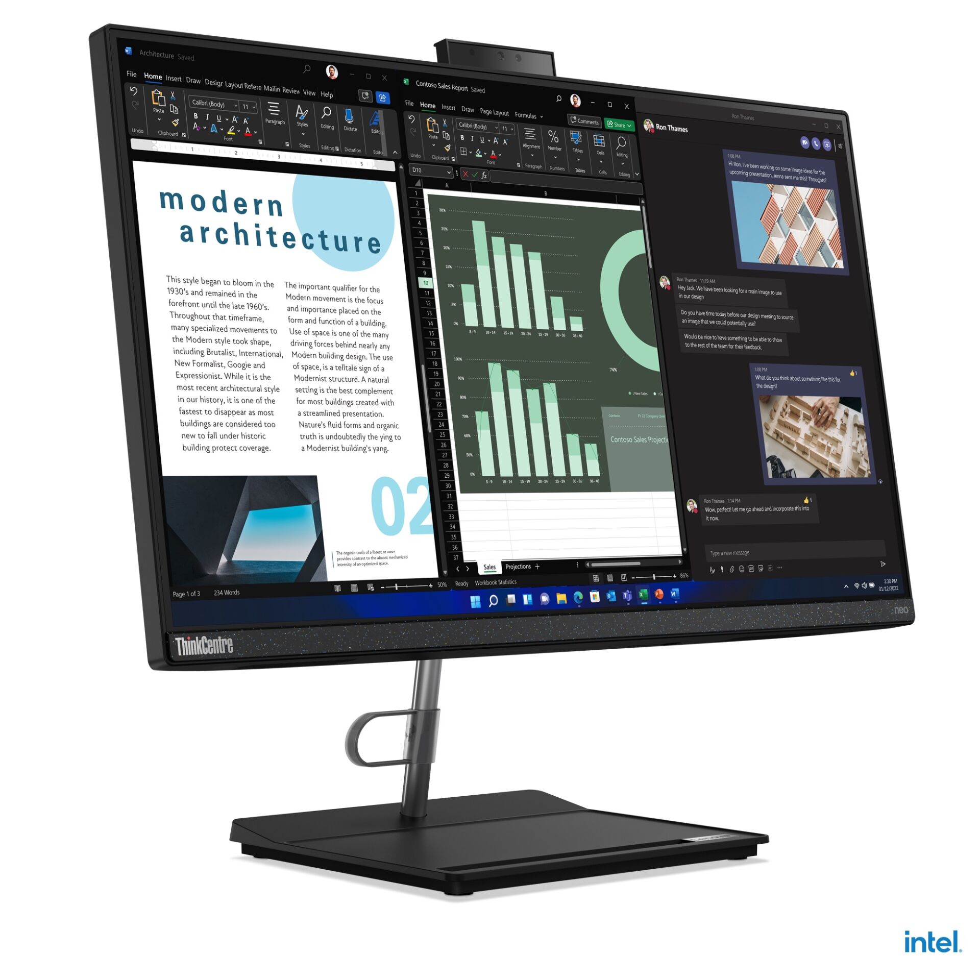 LENOVO 12K0000FTX I7-13620H 16GB 512 SSD 23.8'' FREE-DOS ALL IN ONE PC