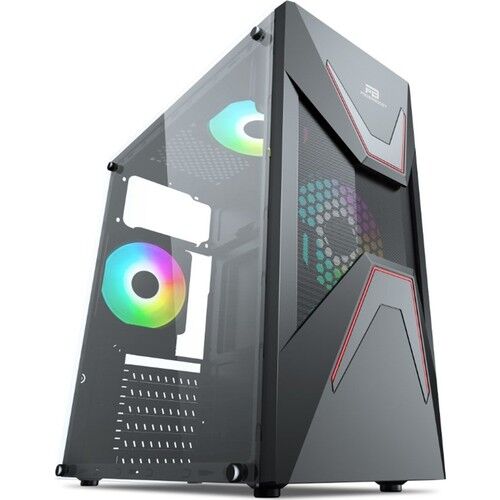 POWER BOOST VK-G3621C PSU'suz 3x12CM RGB FAN MIDI TOWER PENCERELİ 2xUSB2.0/1xUSB3.0 SİYAH KASA