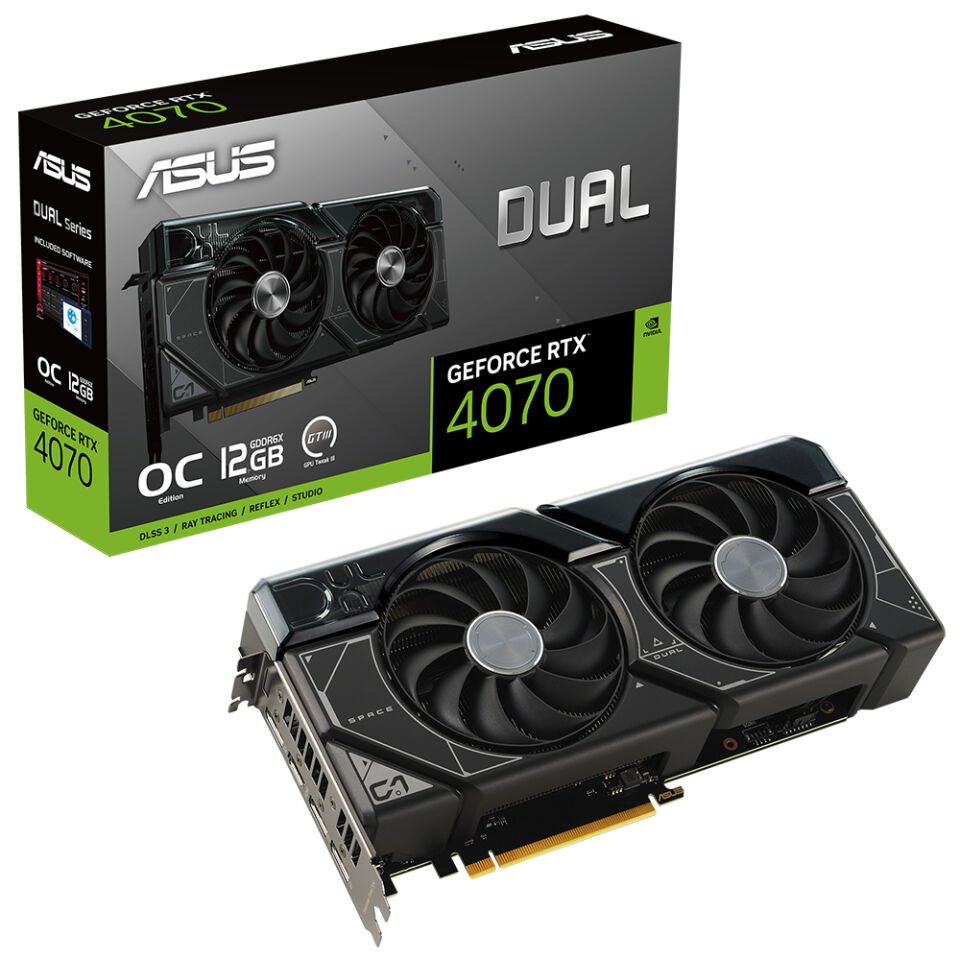 ASUS DUAL-RTX4070-O12G RTX4070 12GB GDDR6X 192Bit 3xDP/1xHDMI PCI-E 4.0