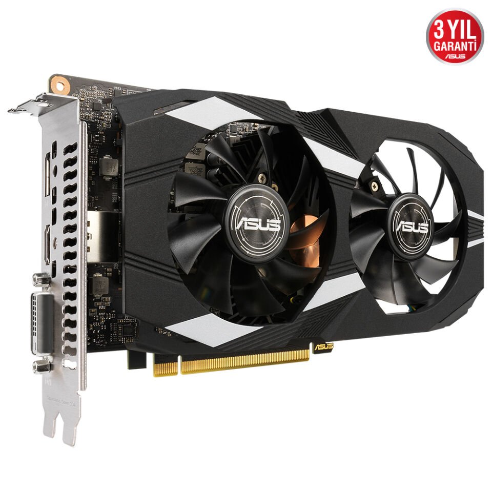 ASUS DUAL-GTX1650-O4GD6-P-EVO GTX1650 4GB GDDR6 128Bit DVI/HDMI/DP
