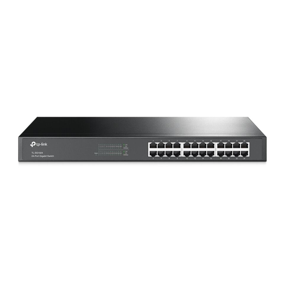 TP-LINK TL-SG1024 24 PORT 10/100/1000 24 PORT YONETILEMEZ RACK MOUNT SWITCH