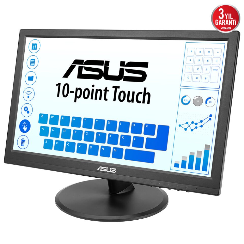 ASUS VT168HR 15.6'' 10MS 1366x768 VGA/HDMI VESA DOKUNMATİK LED MONITOR