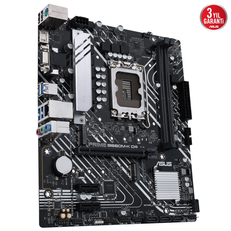 ASUS PRIME B660M-K D4 4xDDR4 HDMI/DP 2xM.2 1xGLAN 1700P ANAKART