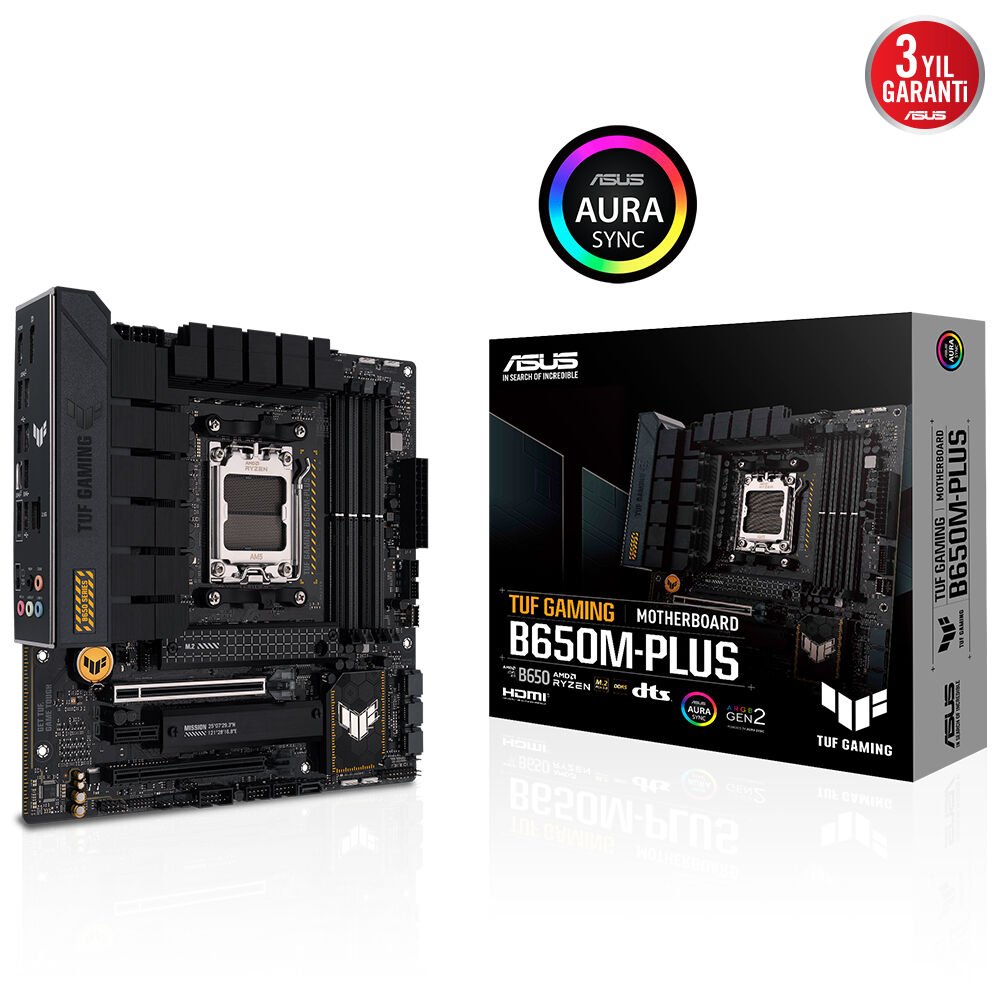 ASUS TUF GAMING B650M-PLUS 4xDDR5 DP/HDMI 2xM.2 AM5 ANAKART