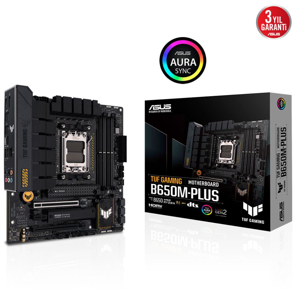 ASUS TUF GAMING B650M-PLUS 4xDDR5 DP/HDMI 2xM.2 AM5 ANAKART