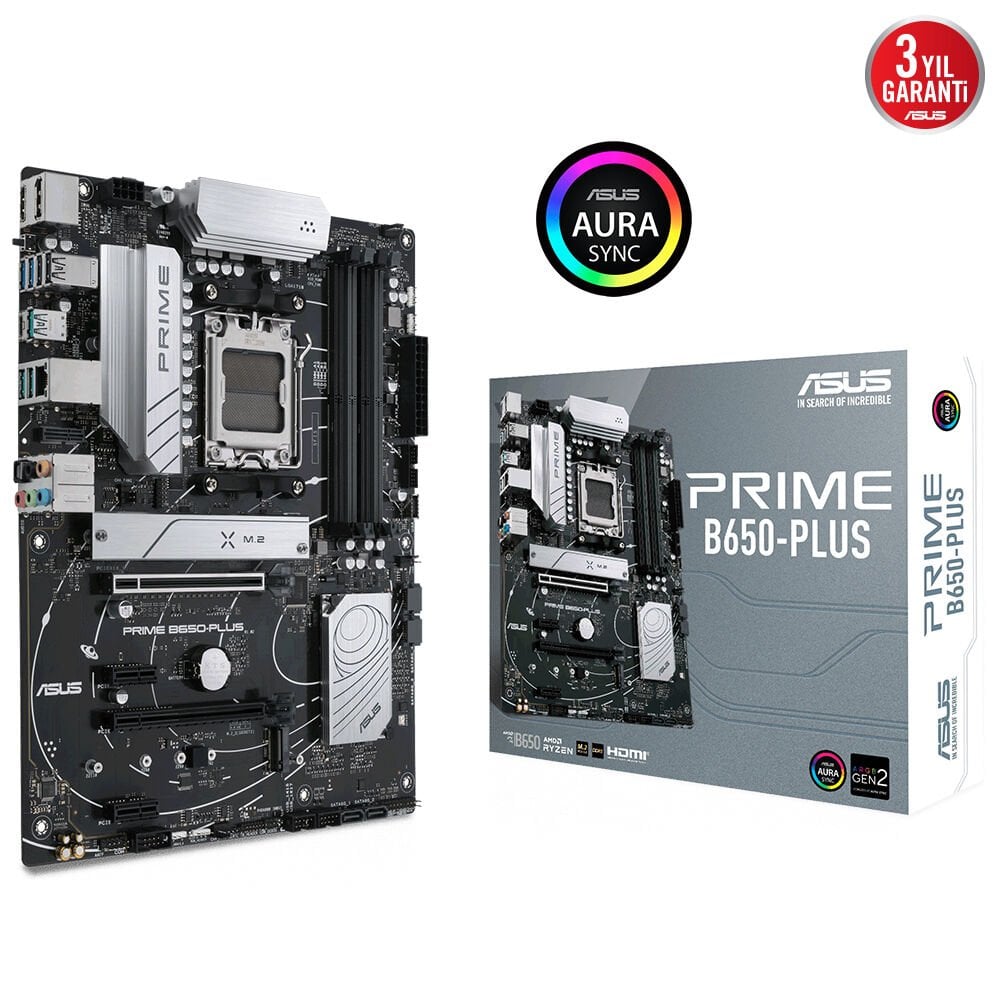 ASUS PRIME B650-PLUS 4xDDR5 DP/HDMI 2xM.2 AM5 ANAKART