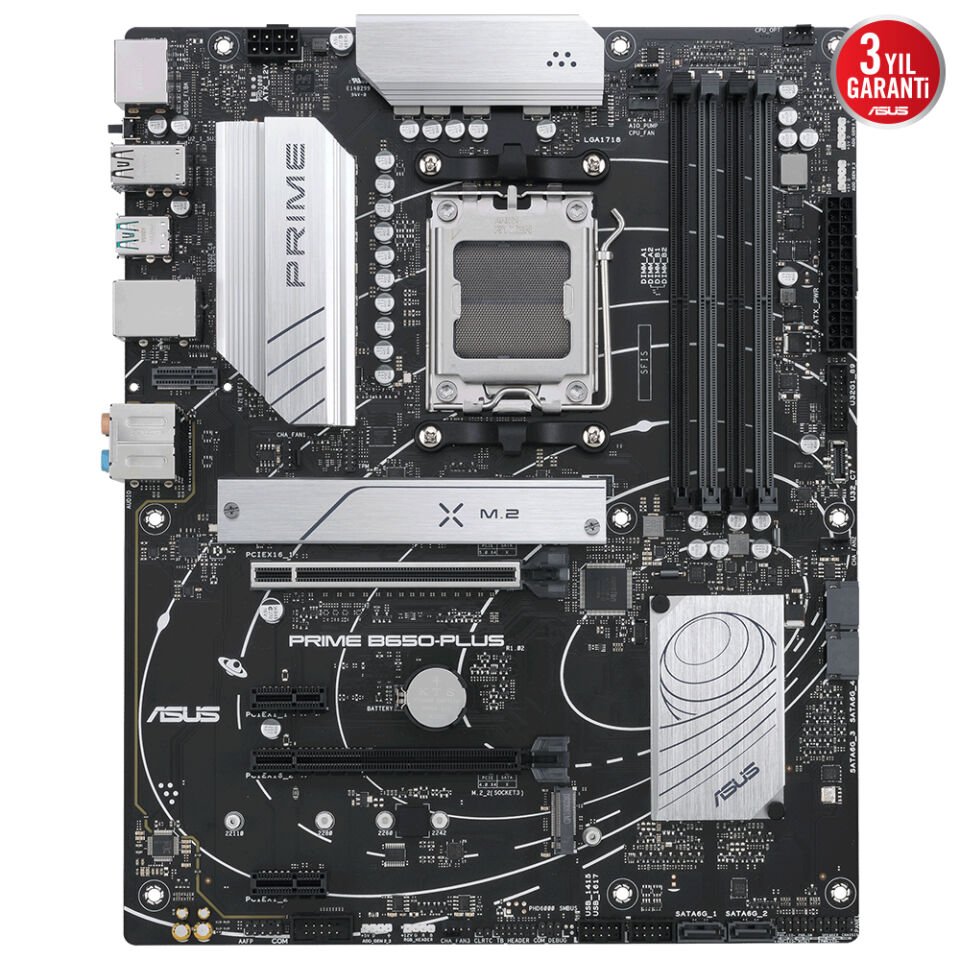 ASUS PRIME B650-PLUS 4xDDR5 DP/HDMI 2xM.2 AM5 ANAKART