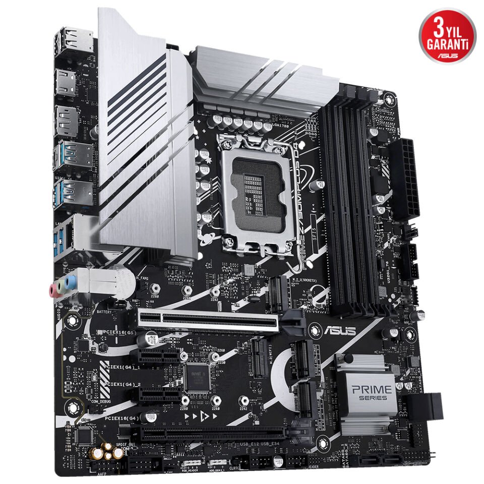 ASUS PRIME Z790M-PLUS D4 4xDDR4 HDMI/DP 3xM.2 1xGLAN 1700P (12.Gen 13.Gen) ANAKART