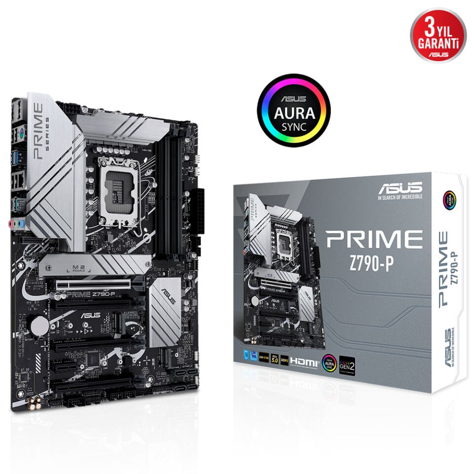 ASUS PRIME Z790-P 4xDDR5 HDMI/DP 3xM.2 1xGLAN 1700P (12.Gen 13.Gen) ANAKART