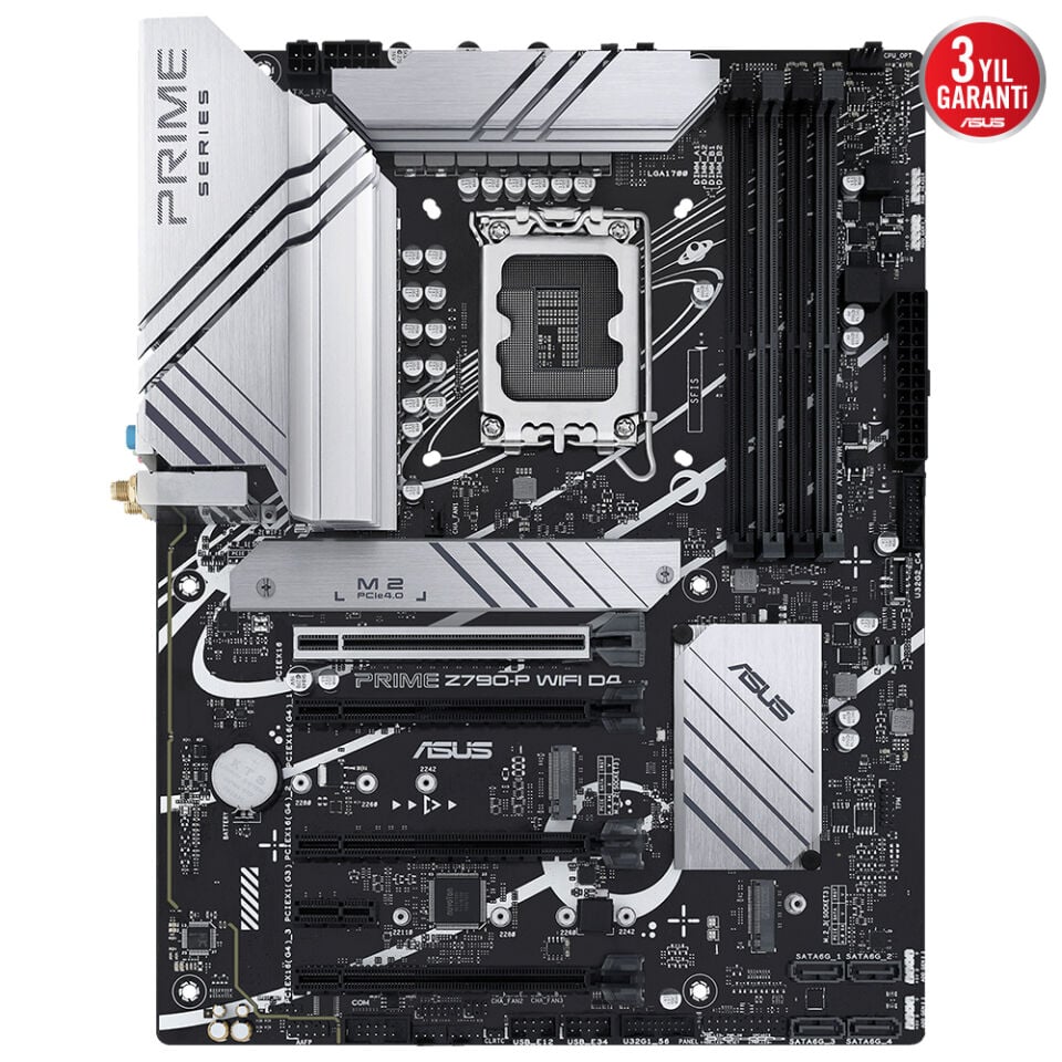 ASUS PRIME Z790-P WIFI D4 4xDDR4 HDMI/DP 3xM.2 1xGLAN 1700P (12.Gen 13.Gen) ANAKART
