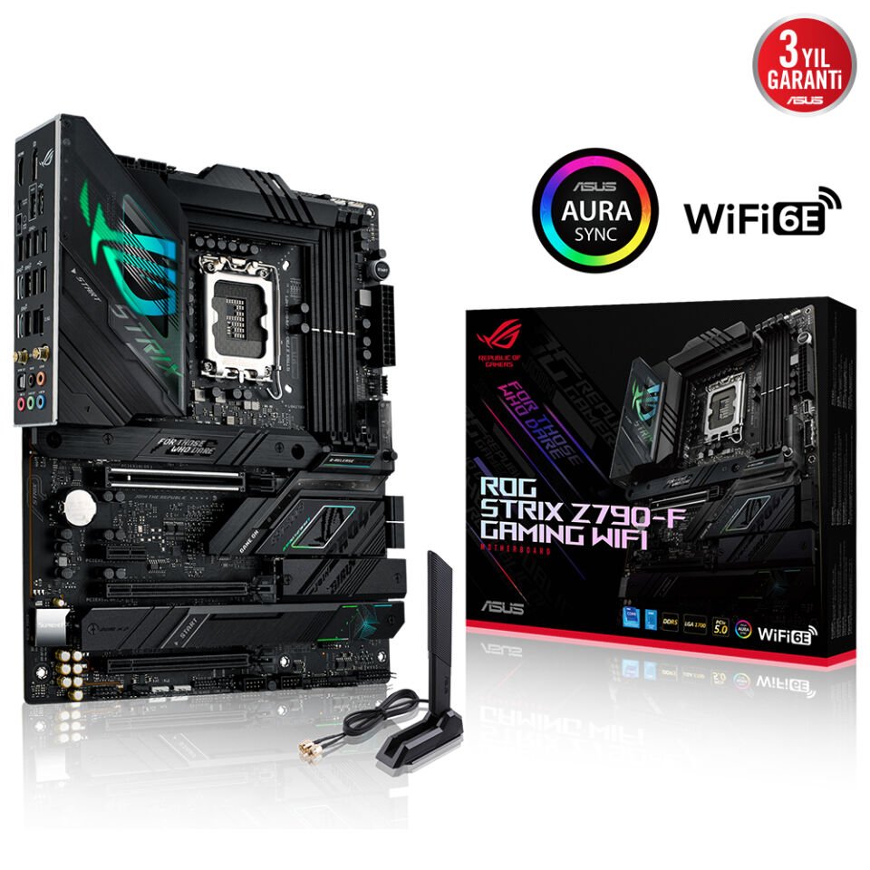 ASUS STRIX B760-F GAMING WIFI 4xDDR5 HDMI/DP 3xM.2 1xGLAN 1700P (12.Gen 13.Gen) ANAKART