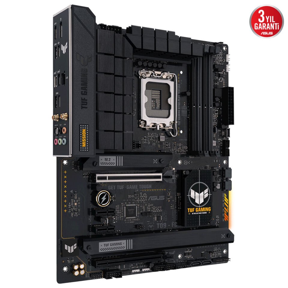 ASUS TUF GAMING B760 PLUS WIFI D4 4xDDR4 HDMI/DP 3xM.2 GLAN/WIFI6/BT 1700P (12.Gen 13.Gen) ANAKART