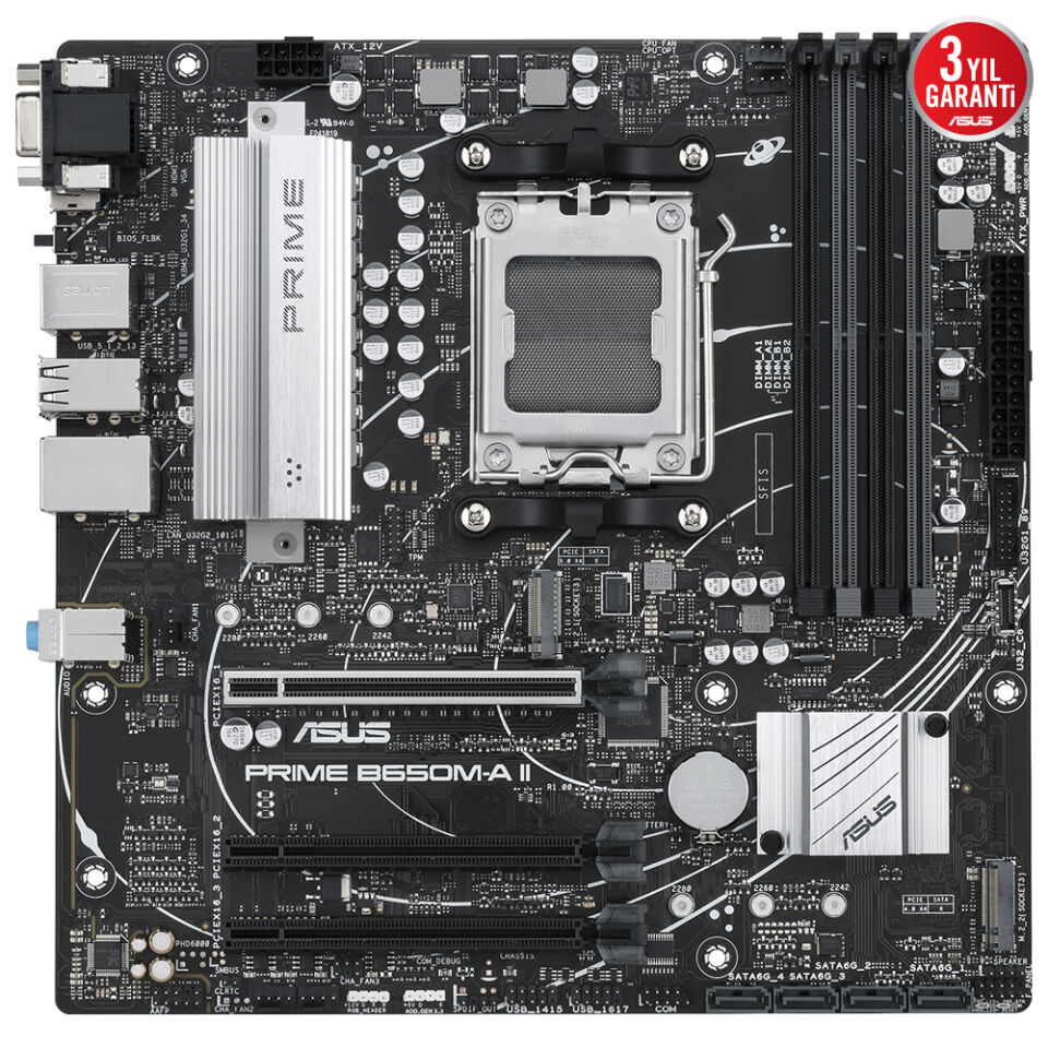 ASUS PRIME B650M-A II 4xDDR5 HDMI+DP 2xM.2 AM5 ANAKART