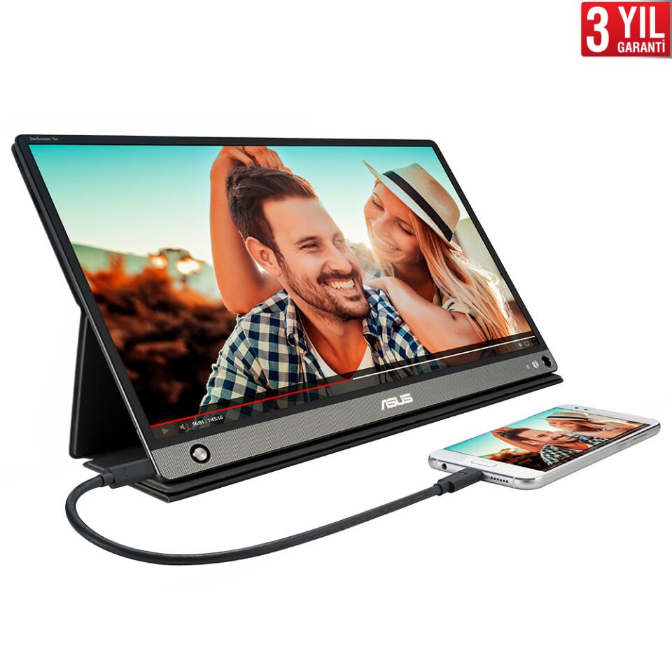 ASUS ZENSCREEN MB16AHP 15.6'' 5MS 1920x1080 TYPE-C/MICRO-HDMI TAŞINABİLİR LED DAHİLİ BATARYA