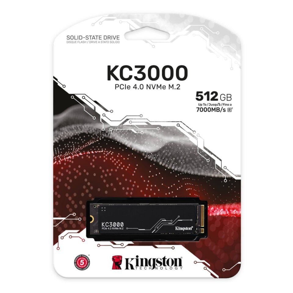 KINGSTON SKC3000S/512G 512GB 7000/3900/Mbs NVMe PCIe M.2 SSD KC3000