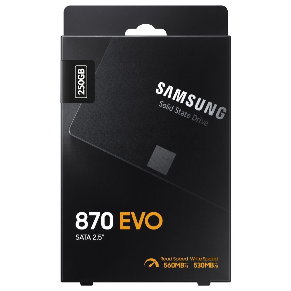 SAMSUNG 870 EVO 250GB 560/530MB/s 2.5'' SATA3 SSD MZ-77E250BW