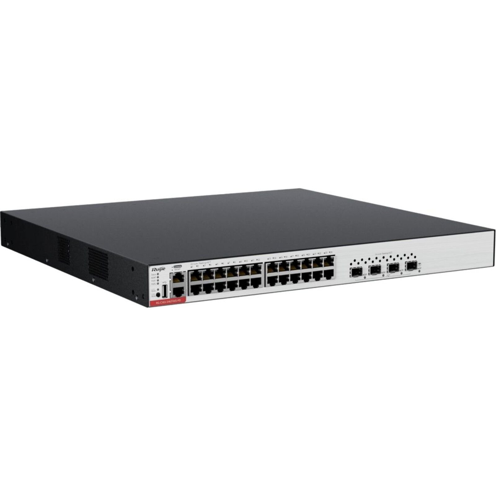 RUIJIE RG-CS83-24GT4XS-PD	 24 PORT 10/100/1000 24 PORT POE 4-PORT 1G/10G SFP+ LAYER 3 YÖNETİLEBİLİR RACK MOUNT SWITCH