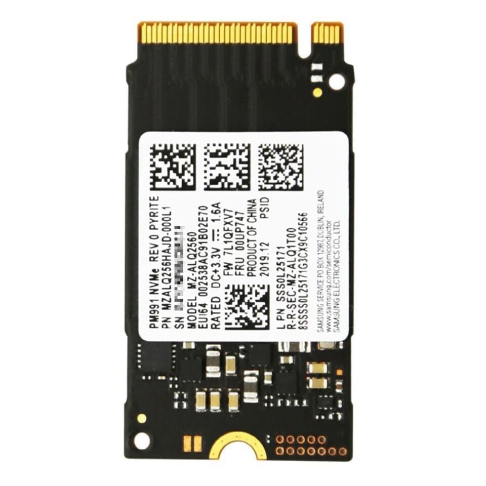 SAMSUNG 256GB 1900/900MB/s 42mm NVMe PCIe M.2 SSD PM991 MZ-ALQ2560