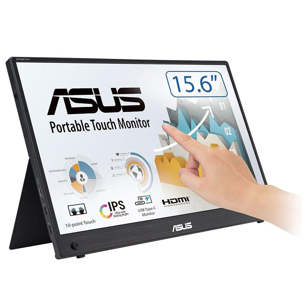 ASUS ZENSCREEN MB16AHT 15.6'' 5MS 1920x1080 TYPE-C/MICRO-HDMI TAŞINABİLİR DOKUNMATİK IPS LED MONITOR DAHİLİ BATARYA