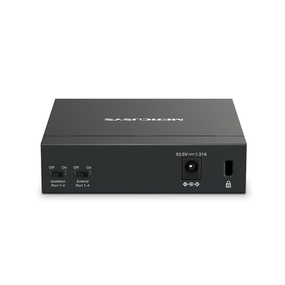 TP-LINK MERCUSYS MS105GP 5 PORT 10/100/1000 4 PORT POE+ YONETILEMEZ DESKTOP SWITCH METAL KASA