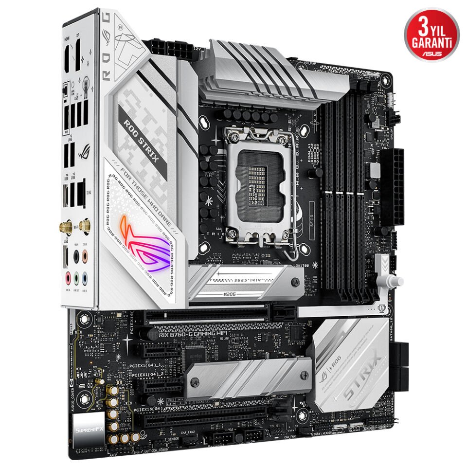 ASUS ROG STRIX B760-G GAMNG WIFI D4 4xDDR4 HDMI/DP 3xM.2 1xGLAN 1700P (12.Gen 13.Gen) ANAKART