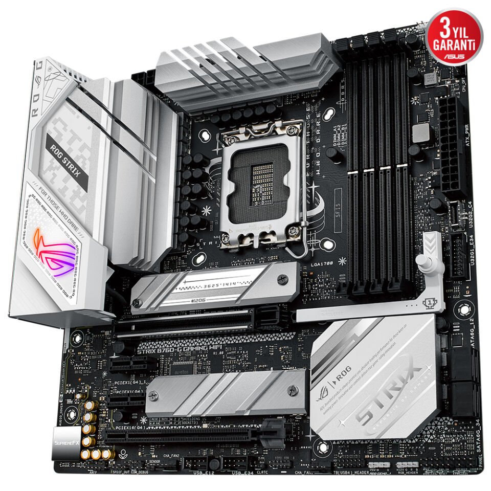 ASUS ROG STRIX B760-G GAMNG WIFI D4 4xDDR4 HDMI/DP 3xM.2 1xGLAN 1700P (12.Gen 13.Gen) ANAKART