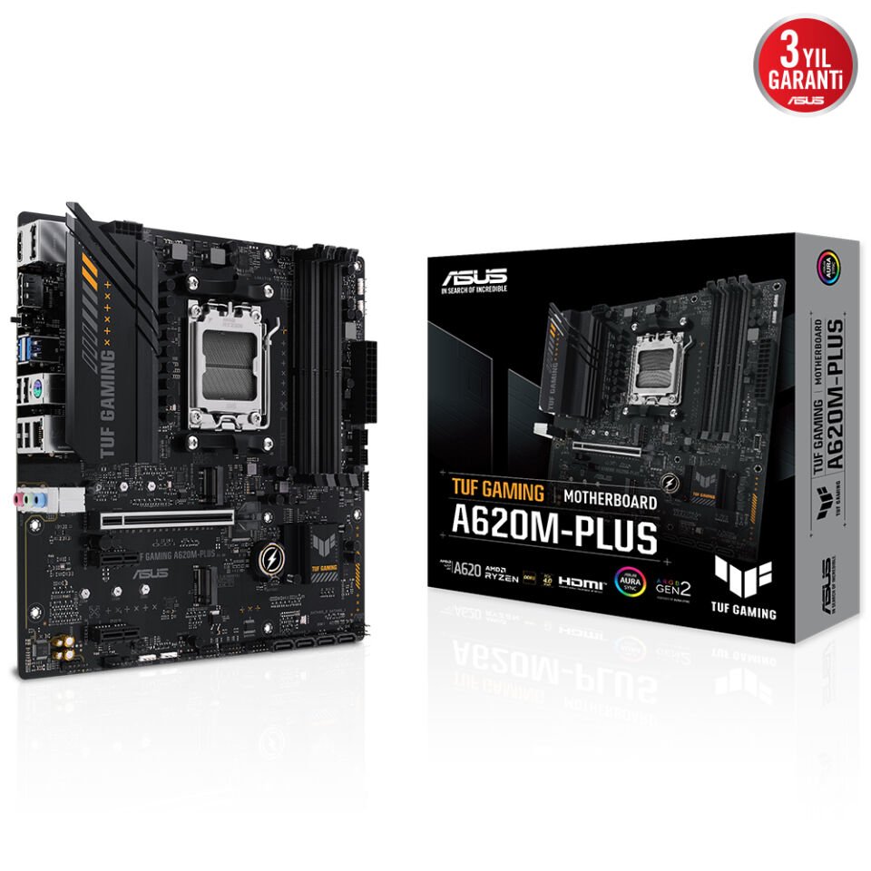 ASUS TUF GAMING A620M-PLUS 4xDDR5 2xDP/1xHDMI 2xM.2 AM5 ANAKART