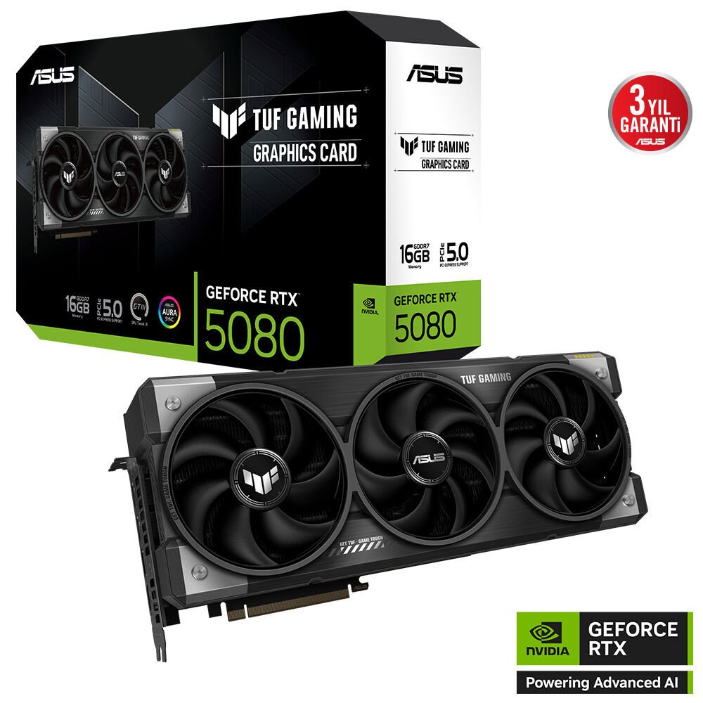 ASUS TUF-RTX5080-16G-GAMING RTX5080 16GB GDDR7 256Bit 3xDP/1xHDMI