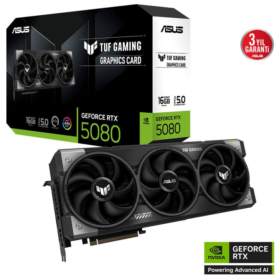 ASUS TUF-RTX5080-16G-GAMING RTX5080 16GB GDDR7 256Bit 3xDP/1xHDMI