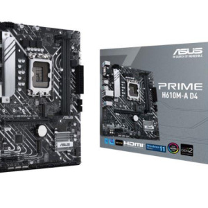 ASUS PRIME H610M-A D4 DDR4 3200MHZ 1XVGA 1XHDMI 1XDP 2XM.2 USB 3.2 MATX 1700P (13. VE 12.NESİL İŞLEMCİ UYUMLU) 